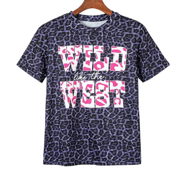 Black Leopard WILD like the WEST Logo Tee Shirt New S, M, L, XL - Picture 2 of 11